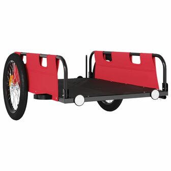 Fietstrailer oxford stof en ijzer rood 4