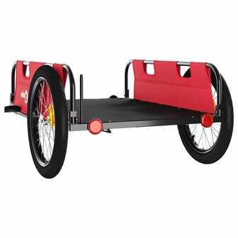 Fietstrailer oxford stof en ijzer rood 7