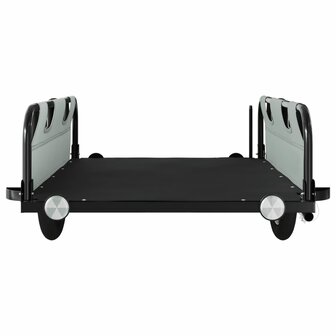 Fietstrailer oxford stof en ijzer grijs 5