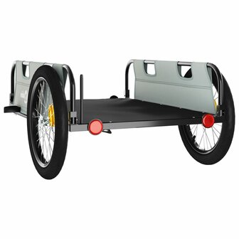 Fietstrailer oxford stof en ijzer grijs 7