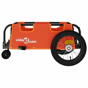 Fietstrailer oxford stof en ijzer oranje 6