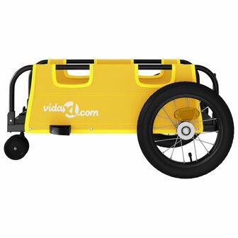 Fietstrailer oxford stof en ijzer geel 6