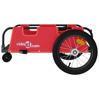 Fietstrailer oxford stof en ijzer rood 6