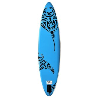 Stand Up Paddleboardset opblaasbaar 366x76x15 cm blauw 3