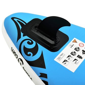 Stand Up Paddleboardset opblaasbaar 366x76x15 cm blauw 7