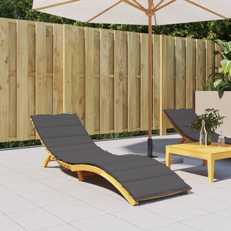 Ligbedkussen 200x70x3 cm oxford stof antracietkleurig 1