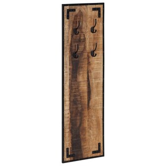 Kapstok 35x8x110 cm massief ruw mangohout 1