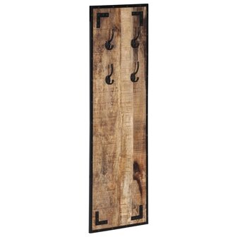 Kapstok 35x8x110 cm massief ruw mangohout 8