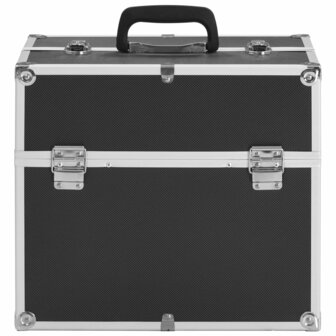 Make-up koffer 37x24x35 cm aluminium zwart 3