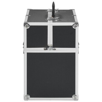 Make-up koffer 37x24x35 cm aluminium zwart 4