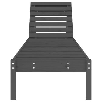 Ligstoel 199,5x60x74 cm massief grenenhout grijs 3