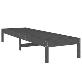 Ligstoel 199,5x60x74 cm massief grenenhout grijs 7