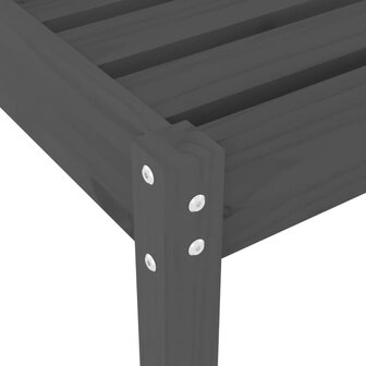 Ligstoel 199,5x60x74 cm massief grenenhout grijs 8