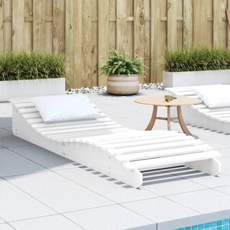 Ligbed 205x60x31,5 cm massief grenenhout wit 1
