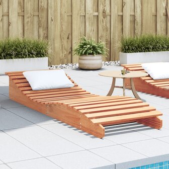 Ligbed 205x60x31,5 cm massief grenenhout wasbruin 1