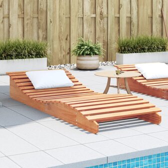 Ligbed 205x80x31,5 cm massief grenenhout wasbruin 1