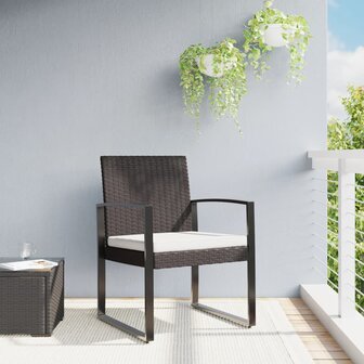 Tuinstoelen 2 st polypropeen rattan bruin 1