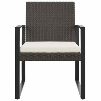 Tuinstoelen 2 st polypropeen rattan bruin 3