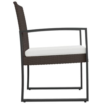 Tuinstoelen 2 st polypropeen rattan bruin 4