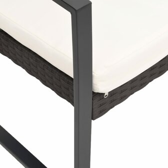 Tuinstoelen 2 st polypropeen rattan bruin 5