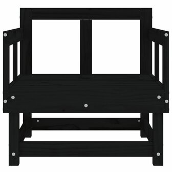 Tuinstoelen 2 st massief grenenhout zwart 4
