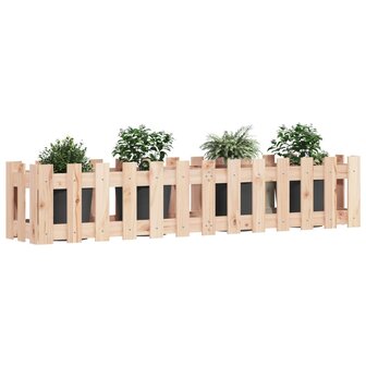 Plantenbak verhoogd met hekontwerp 150x30x30 cm grenenhout 3