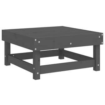 Tuinvoetenbank massief grenenhout grijs 2