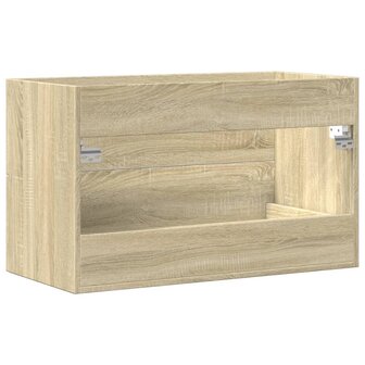 Wastafelkast 80x38,5x48 cm bewerkt hout oud houtkleurig 7