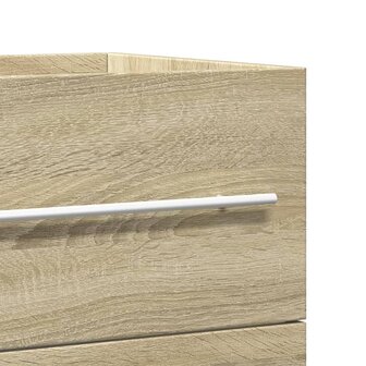 Wastafelkast 80x38,5x48 cm bewerkt hout oud houtkleurig 8