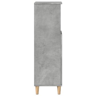 Badkamerkast 30x30x100 cm bewerkt hout betongrijs 6