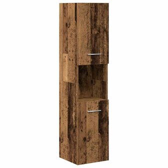 4-delige Badkamermeubelset bewerkt hout oud houtkleurig 6