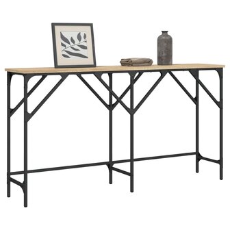 Wandtafel 140x29x75 cm bewerkt hout sonoma eikenkleurig 1