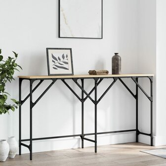 Wandtafel 140x29x75 cm bewerkt hout sonoma eikenkleurig 3