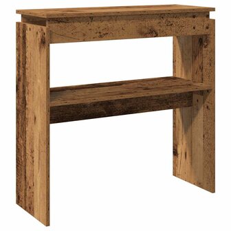 Wandtafel 80x30x80 cm bewerkt hout oud houtkleurig 2