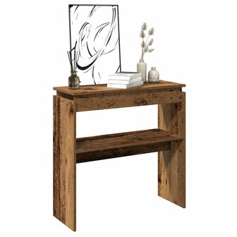 Wandtafel 80x30x80 cm bewerkt hout oud houtkleurig 3