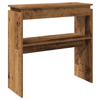 Wandtafel 80x30x80 cm bewerkt hout oud houtkleurig 6
