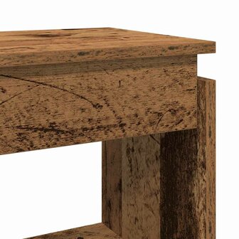 Wandtafel 80x30x80 cm bewerkt hout oud houtkleurig 7