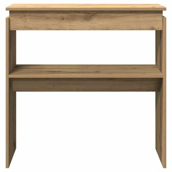 Wandtafel 80x30x80 cm bewerkt hout artisanaal eikenkleurig 4