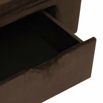 Hondenbank met lade 75x50x38 cm pluche bruin 7