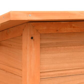 Hondenhok 120x77x86 cm massief grenenhout en vuurhout  9