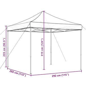Partytent inklapbaar pop-up 292x292x315 cm terracotta 9