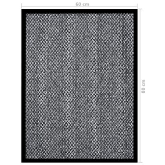Deurmat 60x80 cm grijs 6
