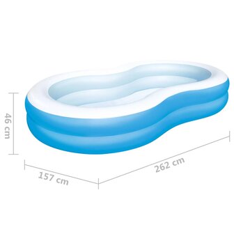 Bestway Familiezwembad Big Lagoon 262x157x46 cm  6