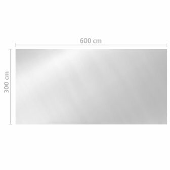 Zwembadhoes 600x300 cm PE zilverkleurig 5