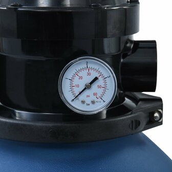 Zwembadzandfilter met 4-positie ventiel 300 mm blauw 6
