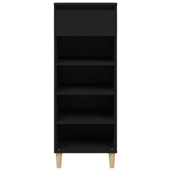 Schoenenkast 40x36x105 cm bewerkt hout zwart 3