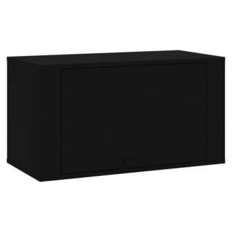 Wandschoenenkast 70x35x38 cm bewerkt hout zwart 2