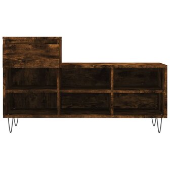 Schoenenkast 102x36x60 cm bewerkt hout gerookt eikenkleurig 5