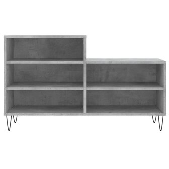 Schoenenkast 102x36x60 cm bewerkt hout betongrijs 4