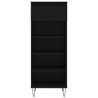 Schoenenkast 40x36x105 cm bewerkt hout zwart 5